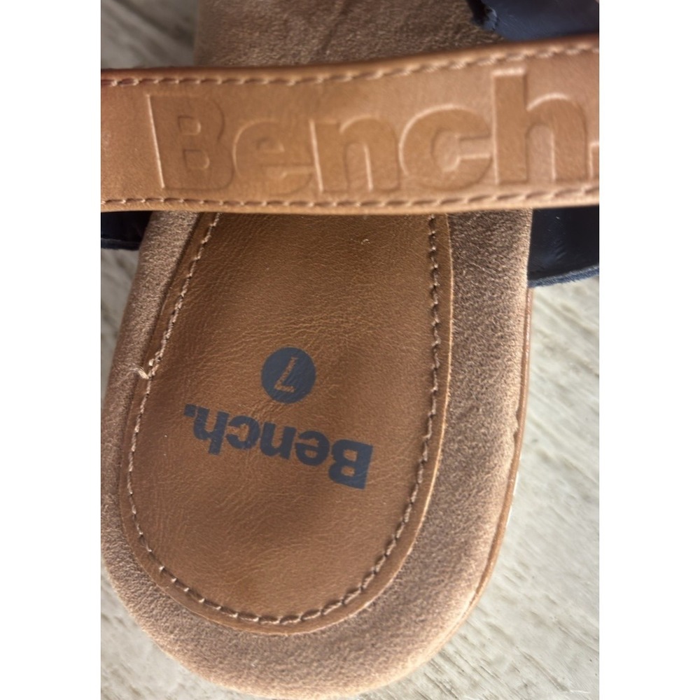 Bench Malia Women Blue Suede Strappy Open Toe Sandal Sz 7 EUC - Picture 7 of 7